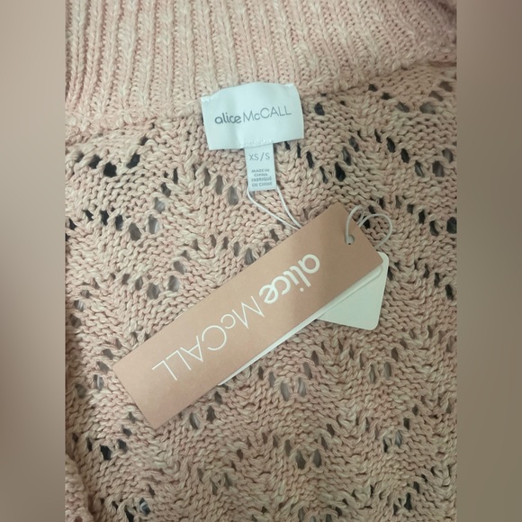 New alice McCALL Women's Cream and Pink Knit Cardigan - Picture 4 of 8